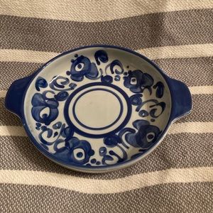 Vintage Lapid Israel Pottery Covered Casserole Dish Signed